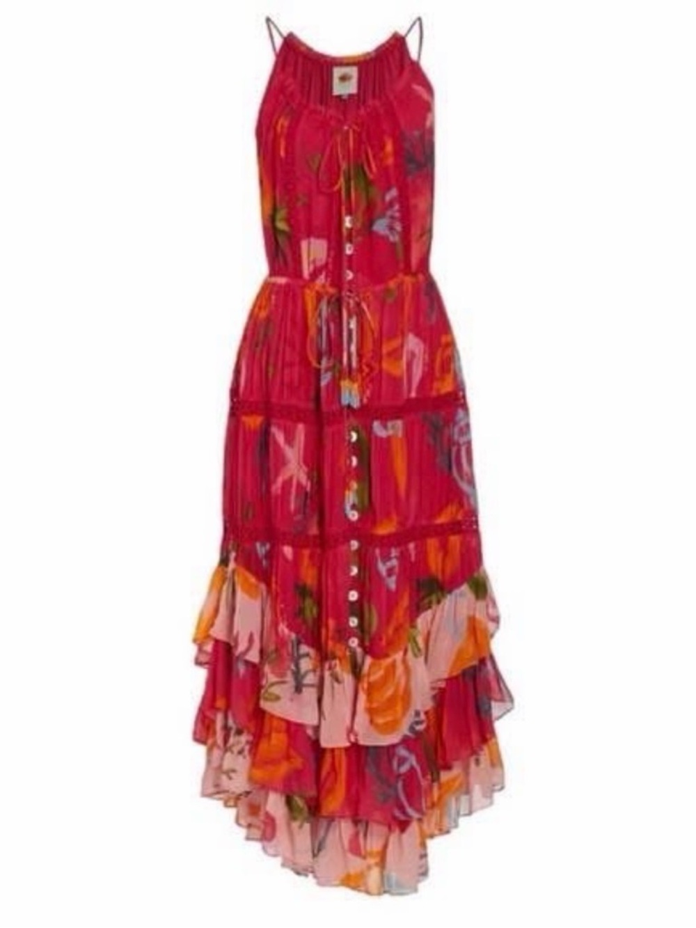 FARM Rio Mixed Fruits Ocean Tiered Dress - Picture 4 of 10